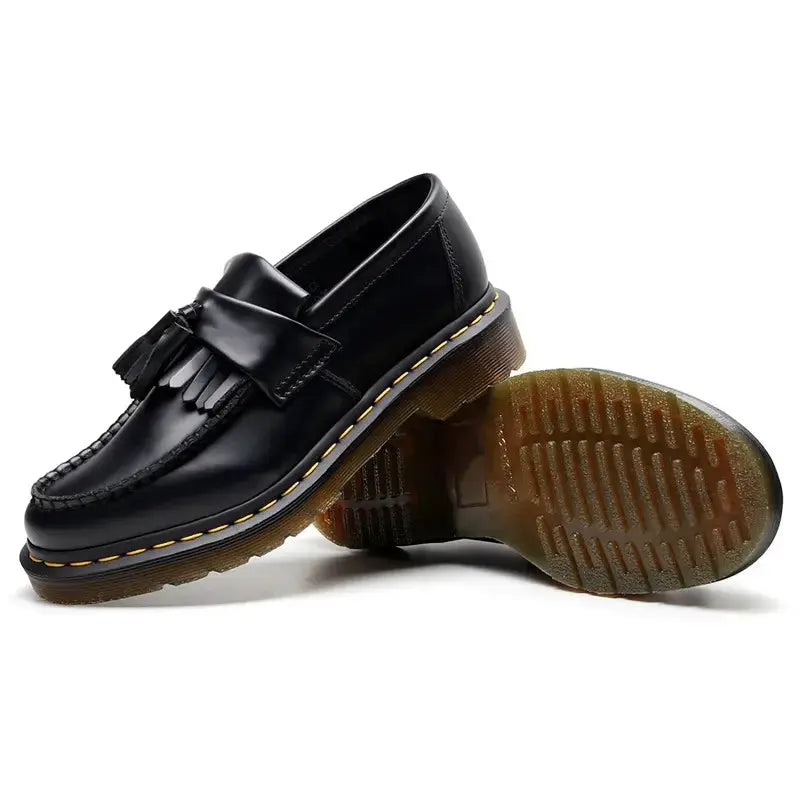 Elegant Black Leather Loafers